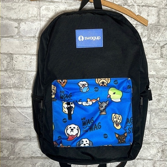 ORIGAUDIO Swag Up Backpack Various Dog Print “Will Wag for Swag” - Picture 1 of 13